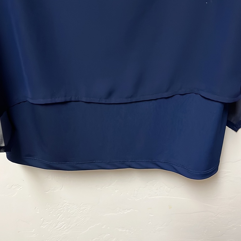 Chicos dressy navy top. Size small. Fully lined. New with tags - Picture 5 of 7